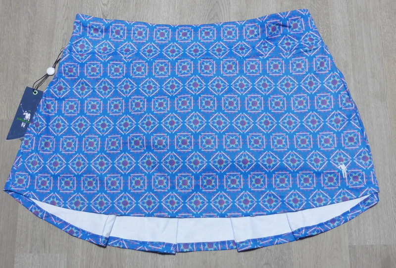 William Murray Women's XXL Golf Tennis Louise Skort Blue Sandy Tiles II NWT