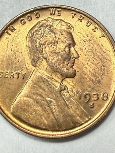 * 1938-S  UNC.  LINCOLN CENT  (UPGRADE THAT SPOT IN YOUR SET) PRICED TO SELL 🔥*