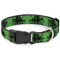 "Plastic Clip Collar Palm Trees/Rings Greens/Blacks Small 9.5-13\" (Us Import)"