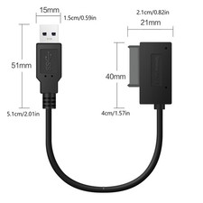 USB3.0 to SATA7 6Pin 13 Pin Slimline Sata Cable for Laptop CD DVD ROM Drive a