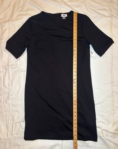 NWT Old Navy Midi Dress Sz Med TALL, Black, Scoop Neck, Minimalist, Classic - Picture 5 of 6