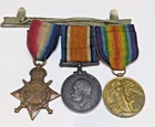 WW1 TRIO MEDALS SJT A B DICKIE 14327 DURHAM LIGHT INFANTRY MILITARY