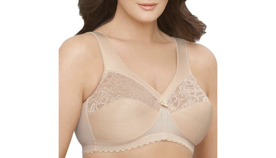 Glamorise Full Figure Plus Size MagicLift Original Wireless Support Bra Cafe 48C