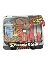 Melissa  Doug Rotisserie and Grill Wooden Barbecue Play Food Set 25pc 