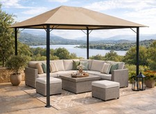 QUICK STAR Ersatzdach für Garten Pavillon 3x4m Sand Pavillondach Ersatzbezug