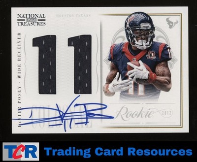 2012 National Treasures #19 DeVier Posey Colossal Jersey Number Signatures #/50