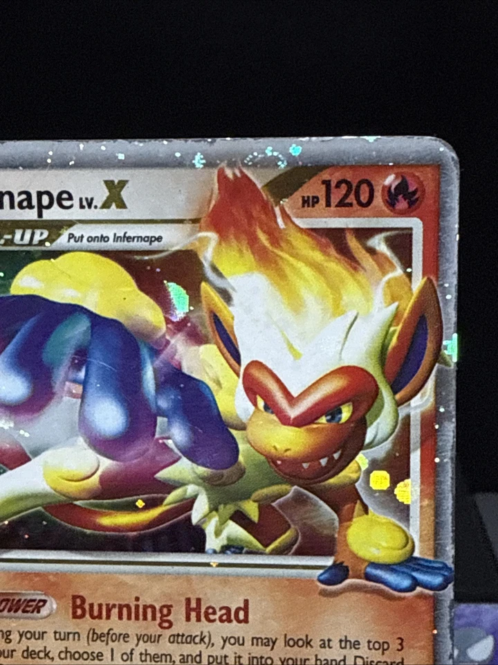 Pokemon CarId nfernal Lv.X DP10 Diamond Pearl Black Star Promo Holo Promo Played - Image 2 of 4