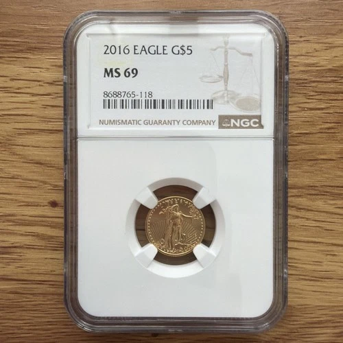2016 American Gold Eagle $5 Coin 1/10 oz. Graded MS69 by NGC 30th Anniversary ⭐️