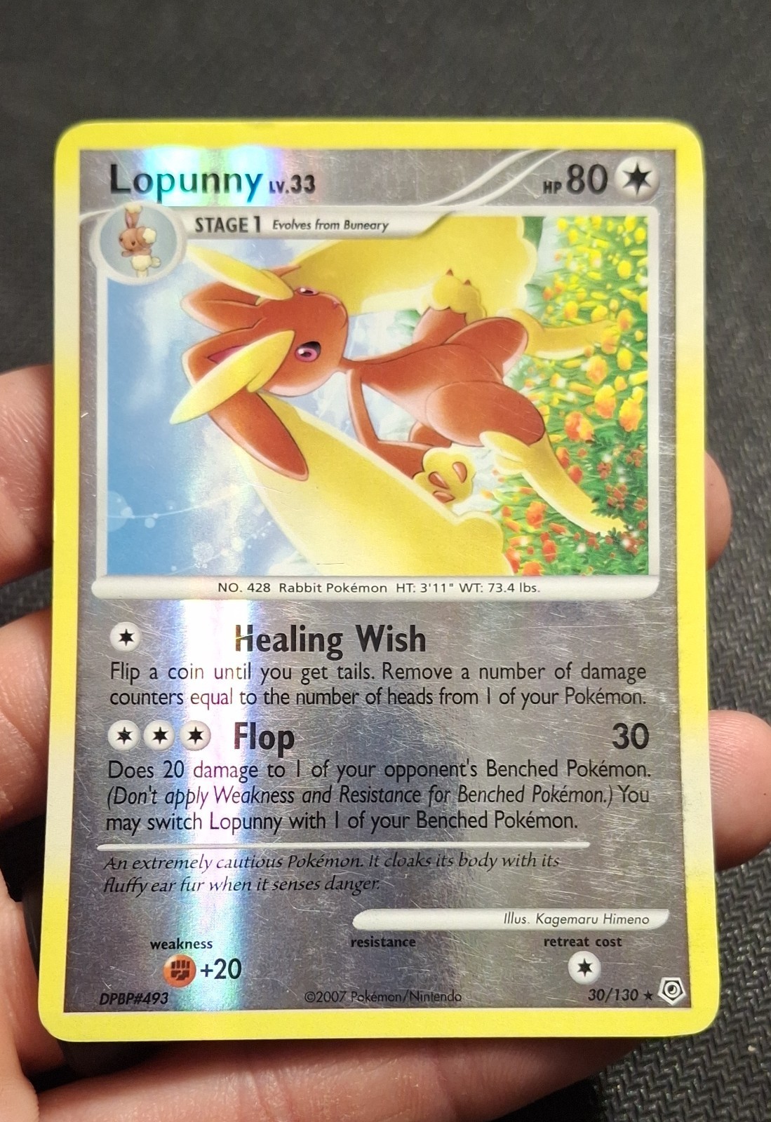 Lopunny 30/130 Diamond and Pearl Reverse Holo