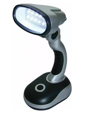 12 LED Portable Light Battery Powered Desk Lamp Adjustable Angle Head Bedside