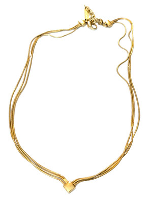 Napier 'V' 3 Strand Necklace, Adjustable Gold-tone 18'' Rope Chains gn01-50