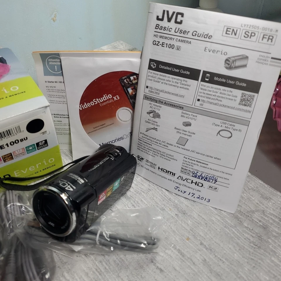 JVC Everio GZ-E100BU Full HD 1080p Camcorder – New / Open Box - Image 2 of 4