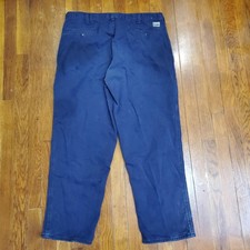 Carhartt Pants Mens 38x30 Blue FR Flame Resistant Work Chino Straight Workwear