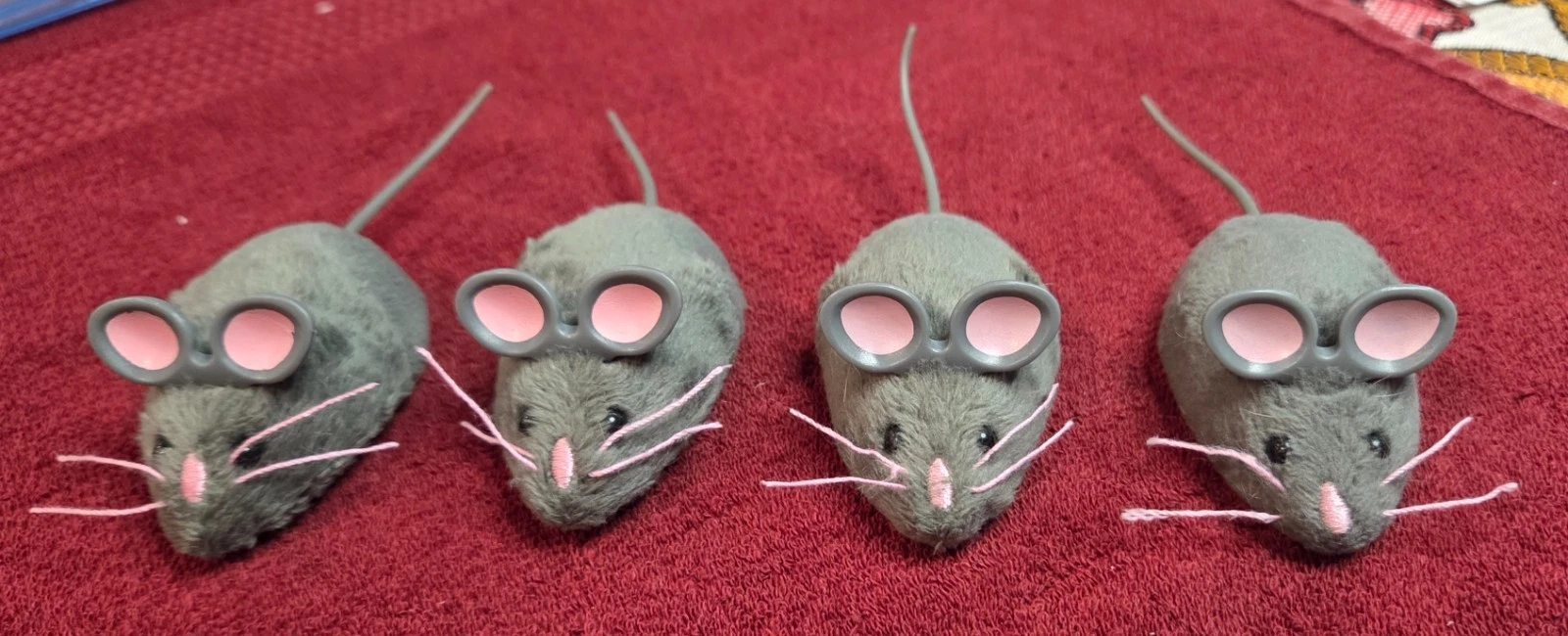 Lot of 4 Auto Moving Mouse Cat Toy, Interactive Cat Toys Electronic Fake Mouse