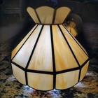 Vintage Tiffany Style Stained Slag Glass Hanging Ceiling Light Lamp White Yellow