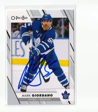 MARK GIORDANO autographed SIGNED '23/24 TORONTO MAPLE LEAFS "O-Pee-Chee" card