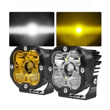 AUXBEAM Laser 3"inch Led Work Light Ditch Pods Amber White Fog Driving Head Lamp