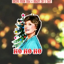 Golden Girls Blanche Ornament Red Version, Ho Ho Ho Acrylic Christmas Ornament,