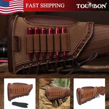TOURBON Hunting Cheek Rest Butt Stock Cover Rifle Ammo Holder Recoil Pad Canvas