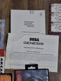Sega Genesis Console Bundle TESTED 2 Controllers All Cables RF 3 games