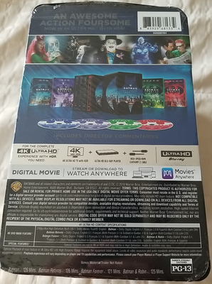 Batman 4K 4 Movie SteelBook Collection (Blu-Ray, 2019, 8-Disc Set
