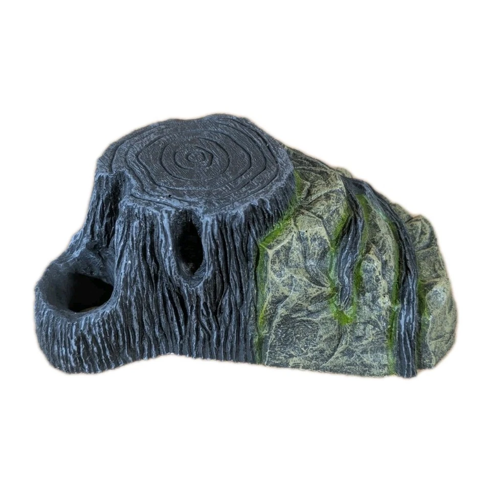 NUEVO Acuario y Reptiles y Peces Decoración Árbol Tocón Escondite Cueva Roca 9x5.5x3 Pulgadas Foto 3 de 4