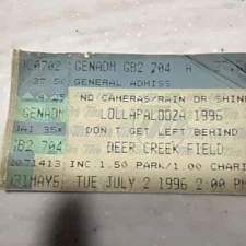 1996 Lollapalooza Festival Concert Ticket Stub 7/2/1996 Deer Creek Indianapolis
