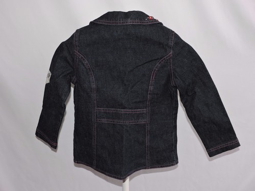 Floriane Dark Denim Jean Jacket Beaded 