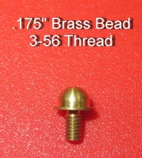 Brass Shouldered Shotgun Front Bead .175" Universal Fit  3-56 Thread #12