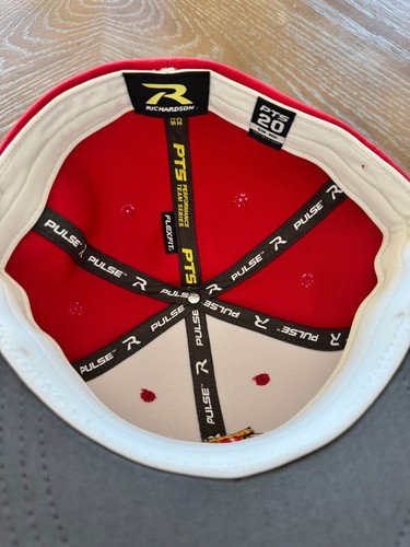 Richardson red and white hat with LG logo flexfit size small/med NWT - Picture 5 of 6