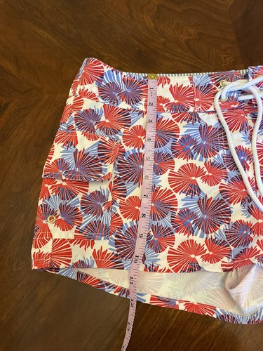 Tommy Hilfiger Blue Red White Swim Shorts Pocket Zip Tie Women’s Size Medium - Picture 11 of 19