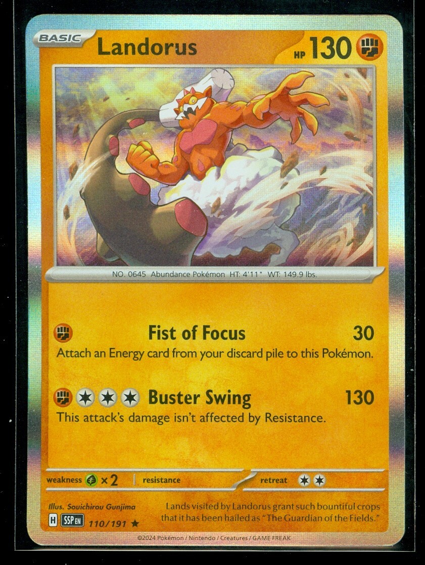 landorus pokemon card price LANDORUS – 2025 Pokémon Black Bolt 131/086 Illustration Rare | TAG 9 main image 0