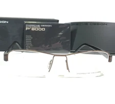 Porsche Design Eyeglasses Frames P8211 A Brown Gray Half Wire Rim 52-17-140