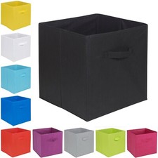 1,4, 6 pcs Coloured Foldable Collapsible Fabric Storage Box Cubes Organiser Set