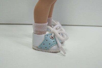Light Blue White Saddle Oxford Doll Shoes For Helen Kish 7.5'' Riley (Debs)