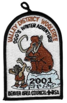 2001 Oggs Winter Adventure Denver Area Council Valley district Wooleree  [PW804]