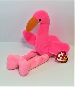 Rare Ty Beanie Baby Original Pinky The Flamingo 1995 Retired Ebay