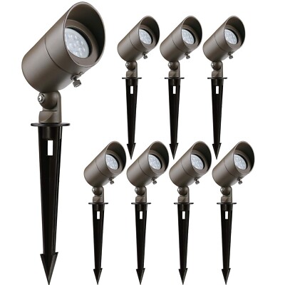 4W LED Landscape Lighting Low Voltage Landscape Lights Spotlights GL101-BZLED...