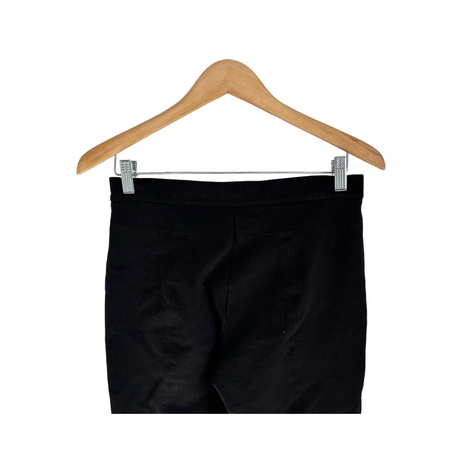 J.CREW Pixie Ponte Pants 2 front Zippers Black Color Size 8R - Image 3 of 4