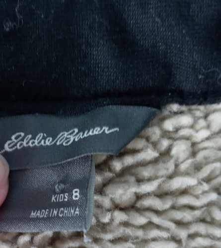 Eddie Bauer Flannel Heavy Shirt Boys 8 Sherpa Lined Snap Front Shacket Jacket - Picture 7 of 7