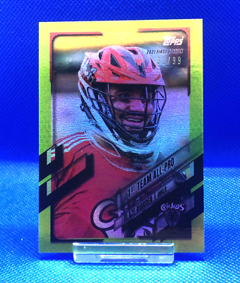 32/99 Blaze Riorden Yellow Foil Parallel Topps 2021 Lacrosse 1st Edition PLL