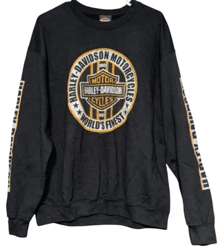 Harley Davidson Sweater Men’s Size Large Crewneck Sweatshirt Live Free Ride Free