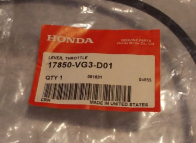 Honda NOS OEM 17850-VG3-D01 Throttle Cable Lever Assembly