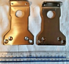 Para SZCZOTKOWANYCH WSPORNIKÓW ZE STALI NIERDZEWNEJ - 12cm x 8cm