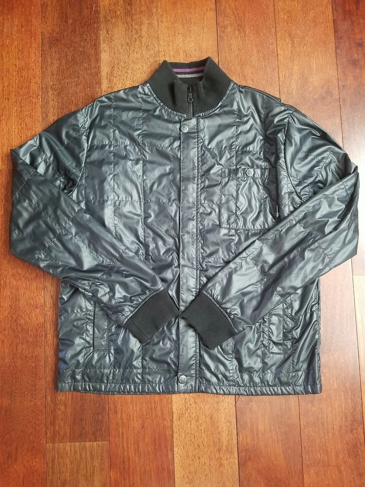 DC Men's Lightweight Button & Zipper Closure Windbreaker Jacket Size Medium