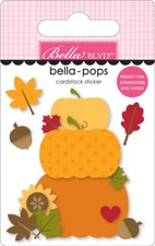 Bella Blvd Bella-pop 3D Cardstock Sticker Fall Favorites Leaves Acorn Pumpkins