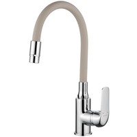 KüChenarmatur Elza Silber-Beige KüChenmischer Mit Flexiblen 2-Funktionen Auslauf