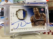 2014 National Treasures Joe Dumars #/25 Jersey Autograph Lasting Legacies