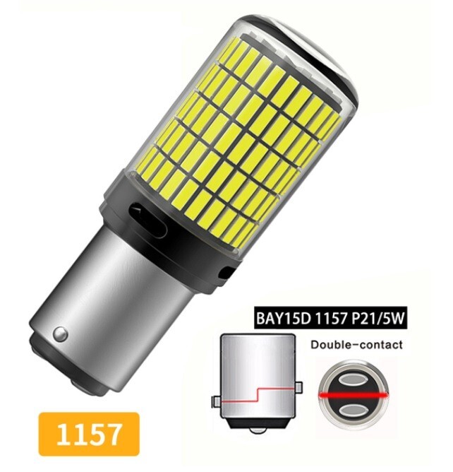 Luci Diurne LED BAY15D P21/5W - Coppia, 15 LED, 6000K Bianco Ghiaccio, CANBUS No Errore, Per Jeep Renegade E Fiat Panda