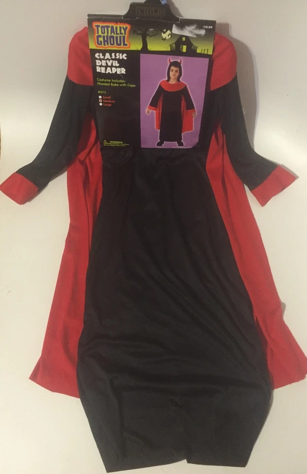 *NUEVO Disfraz Clásico Devil Reaper Halloween para Niños Talla Mediana Foto 2 de 3